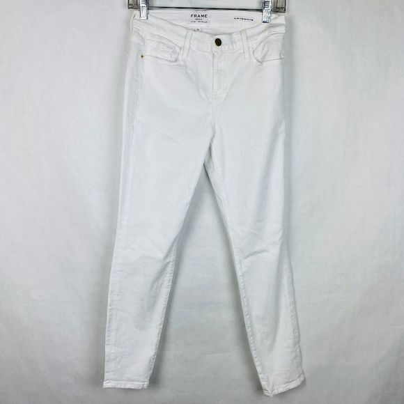 FRAME Denim White Stretch Jeans